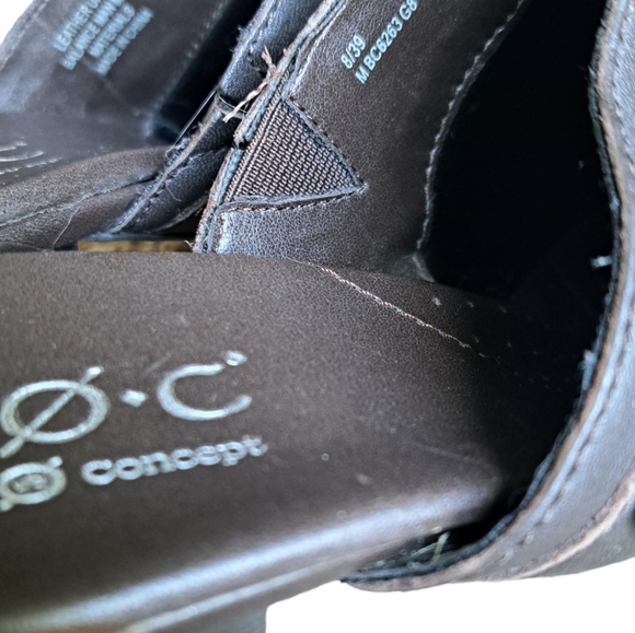 B.O.C. SIZE 8 BRORWN WOMEN'S PUMPS SLIP ON HEELED SHOES - Picture 3 of 5